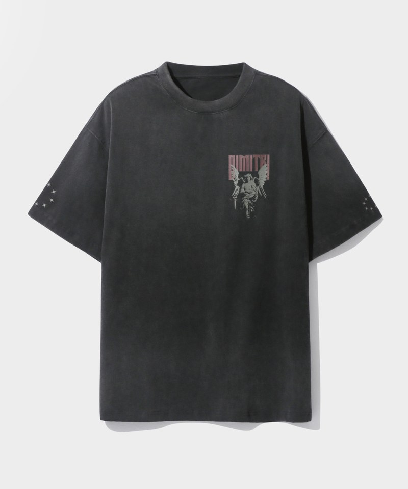 DMB0112-251 復古印花上衣 PIGMENT FADE WASHING ARTWORK HALF T-SHIRT