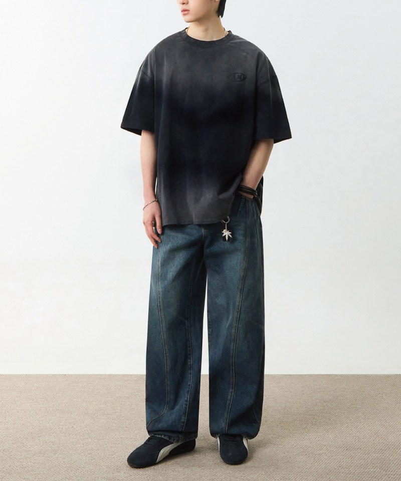 DMB0114-251 水洗LOGO上衣 WASHED SMALL LOGO HALF T-SHIRT