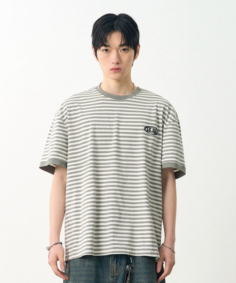 DMB0116-251 條紋T恤 BLEND STRIPED RINGER HALF T-SHIRT