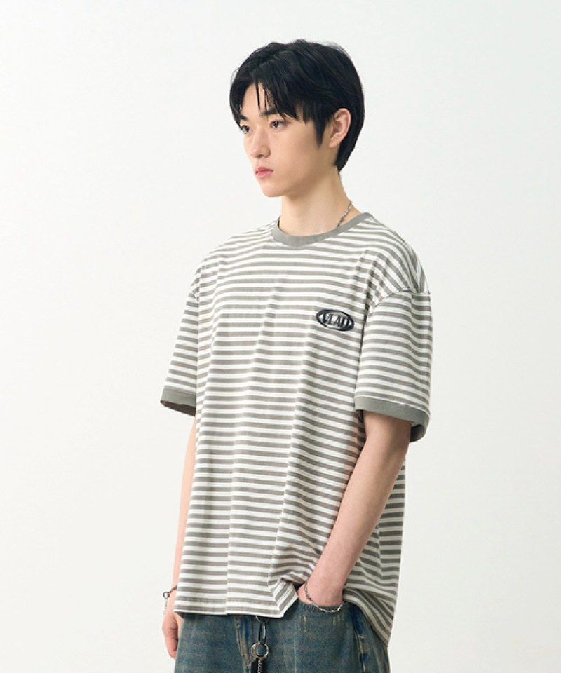 DMB0116-251 條紋T恤 BLEND STRIPED RINGER HALF T-SHIRT