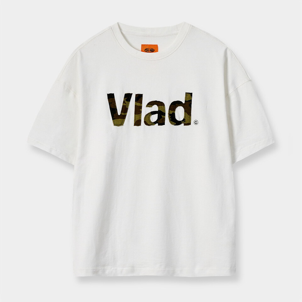 剪裁貼花短TEE VLAD CUT-OFF APPLIQUE SHORT SLEEVE T-SHIRT