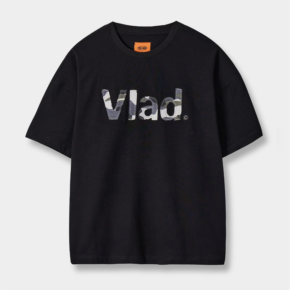 剪裁貼花短TEE VLAD CUT-OFF APPLIQUE SHORT SLEEVE T-SHIRT