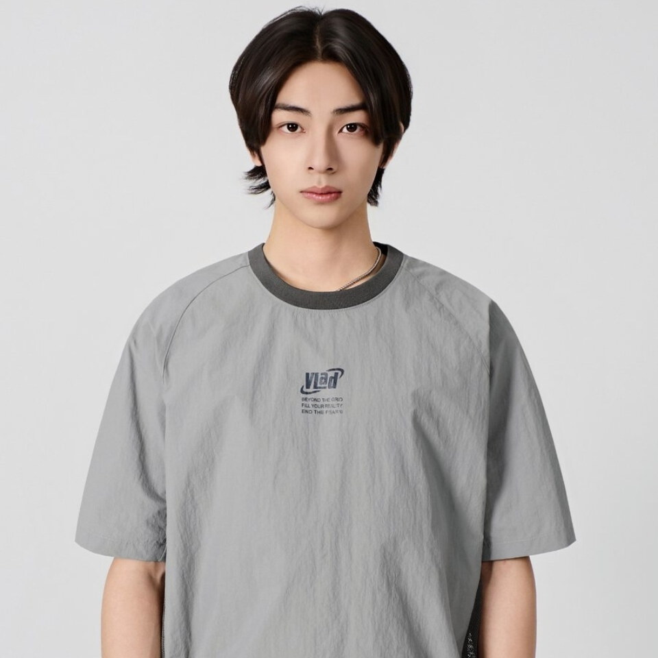 拼接尼龍短TEE VLAD NYLON CORE HALF T-SHIRT