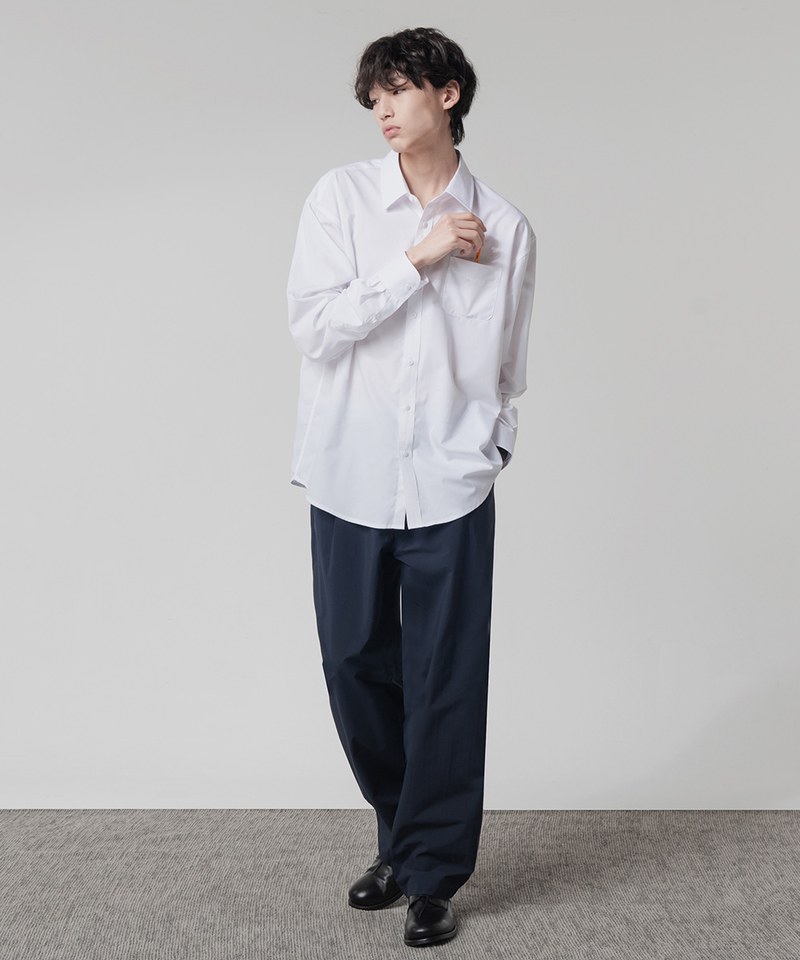 竹纖混紡寬鬆長袖襯衫 Bamboo OVERSIZED DRESS SHIRTS