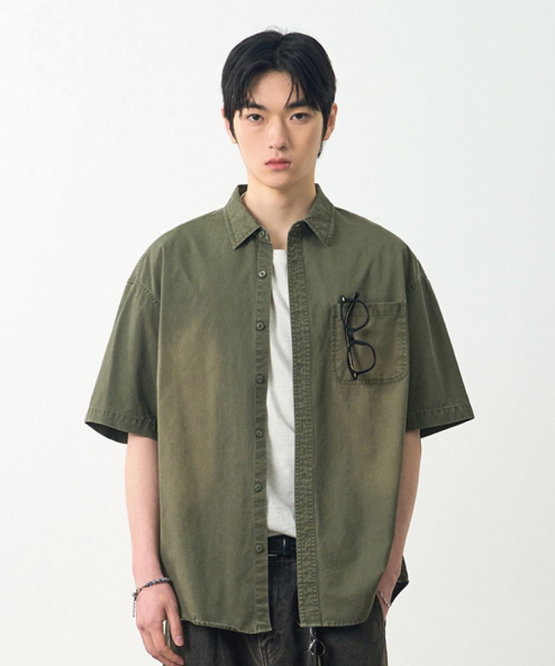 水洗襯衫 BIO WASHING COTTON HALF SHIRT