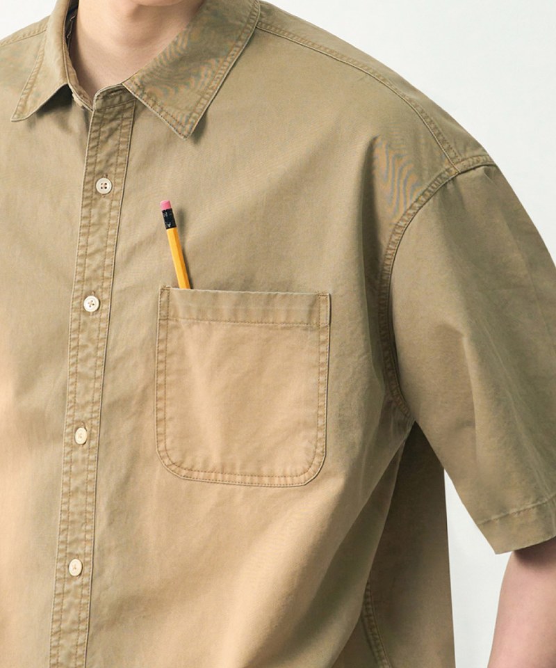 水洗襯衫 BIO WASHING COTTON HALF SHIRT