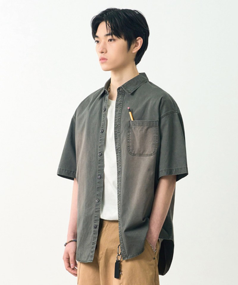 水洗襯衫 BIO WASHING COTTON HALF SHIRT