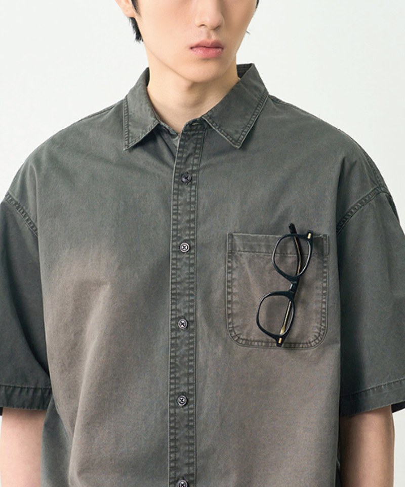 水洗襯衫 BIO WASHING COTTON HALF SHIRT