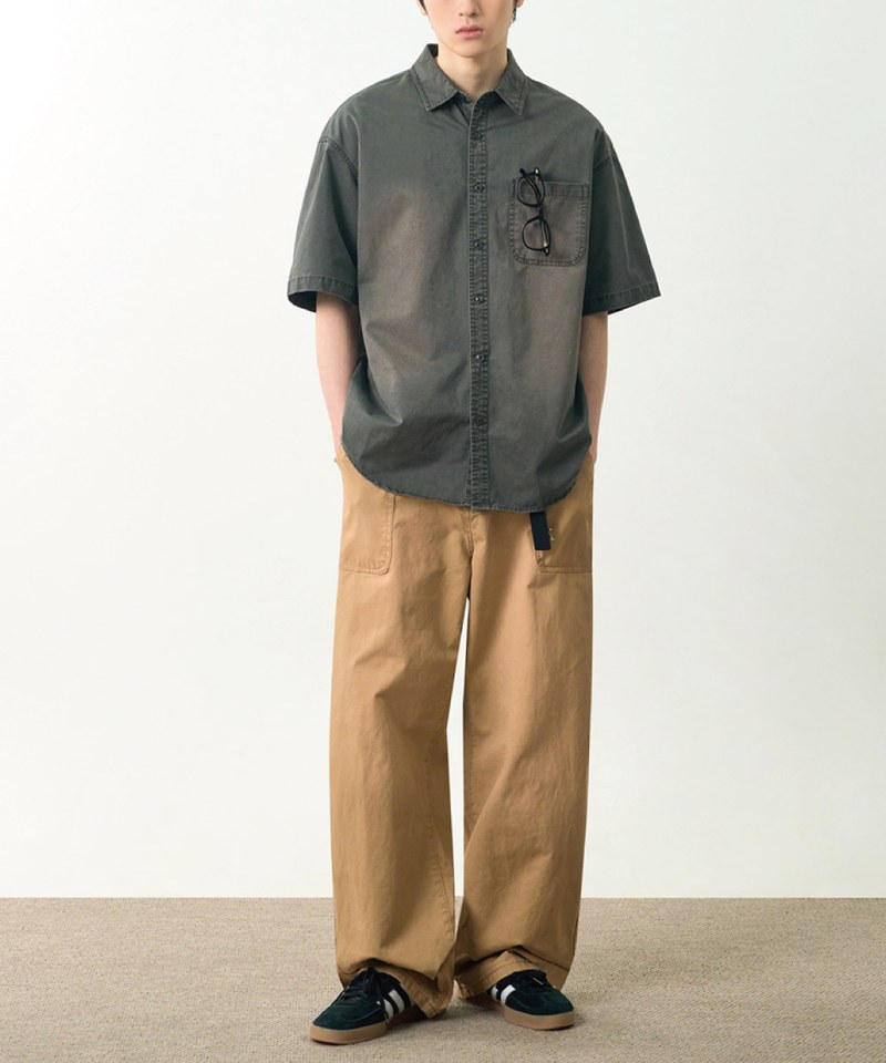 水洗襯衫 BIO WASHING COTTON HALF SHIRT