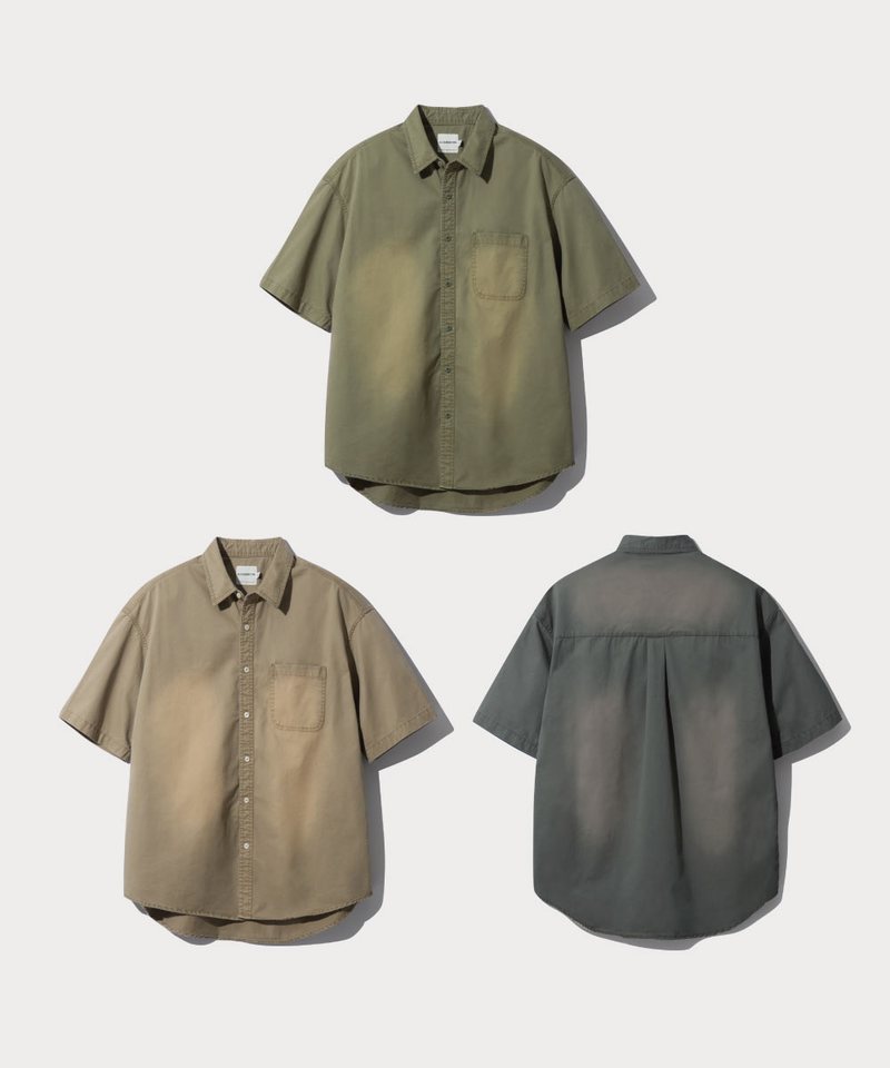 水洗襯衫 BIO WASHING COTTON HALF SHIRT