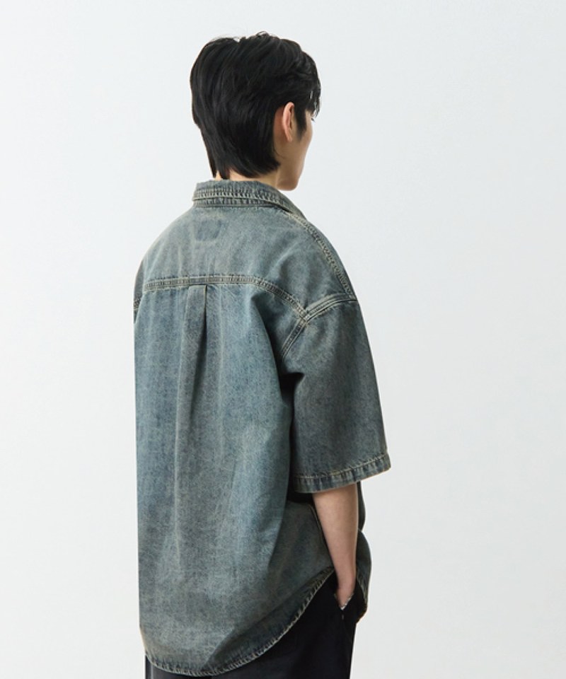 水洗牛仔襯衫 DENIM HALF SHIRT