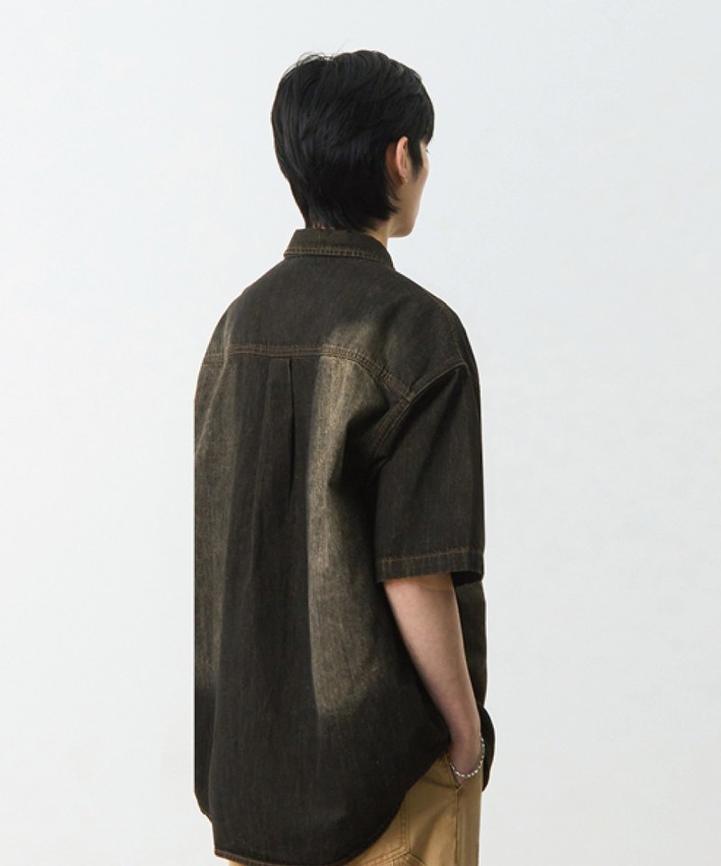 水洗牛仔襯衫 DENIM HALF SHIRT
