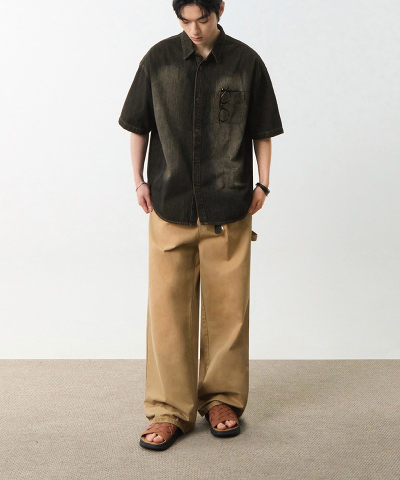 水洗牛仔襯衫 DENIM HALF SHIRT