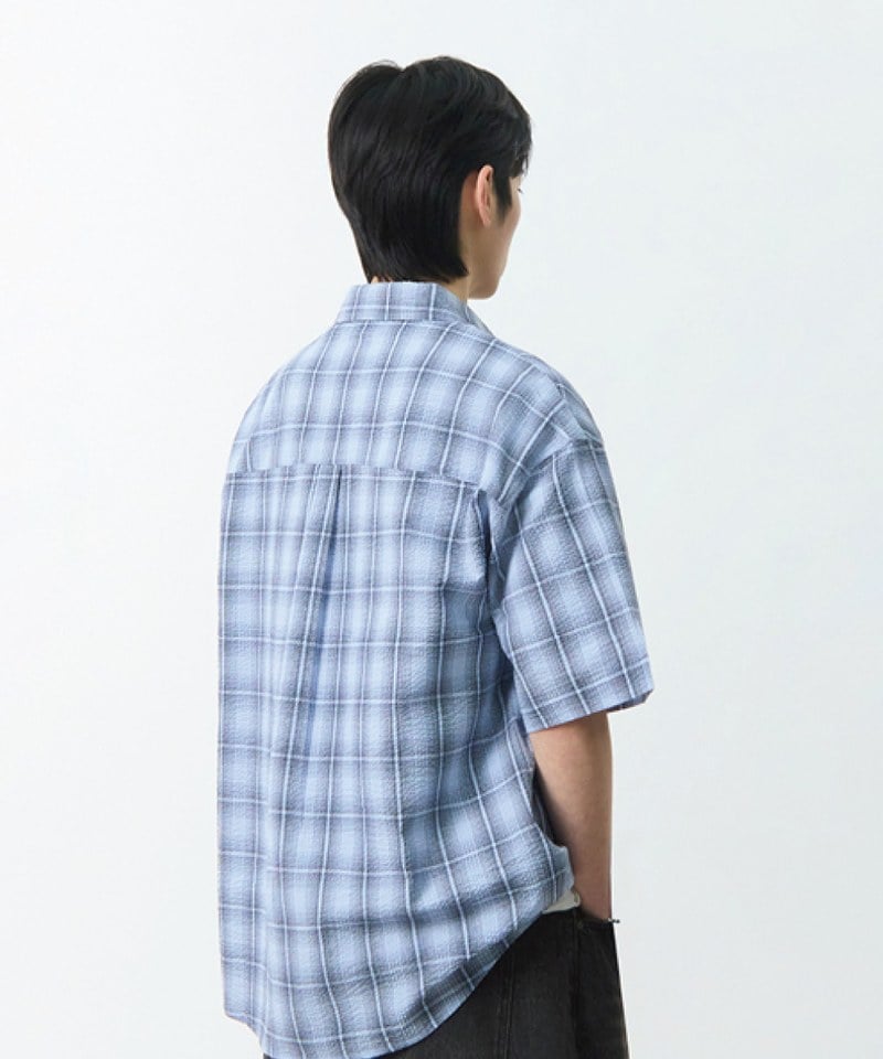 格紋襯衫 ESSENTIAL SEERSUCKER HALF CHECK SHIRT