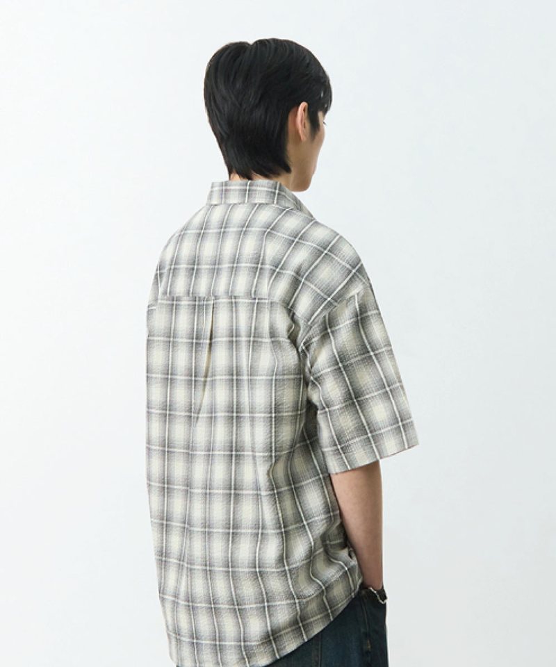格紋襯衫 ESSENTIAL SEERSUCKER HALF CHECK SHIRT