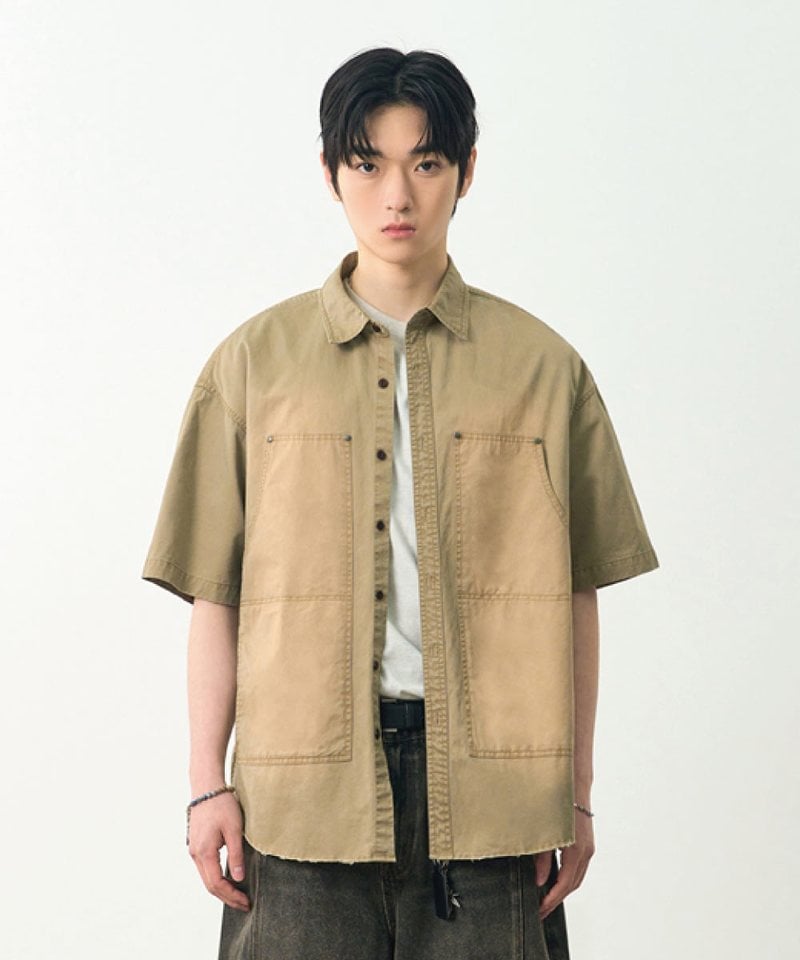 雙口袋襯衫 DOUBLE KNEE PATCH HALF WORK SHIRT