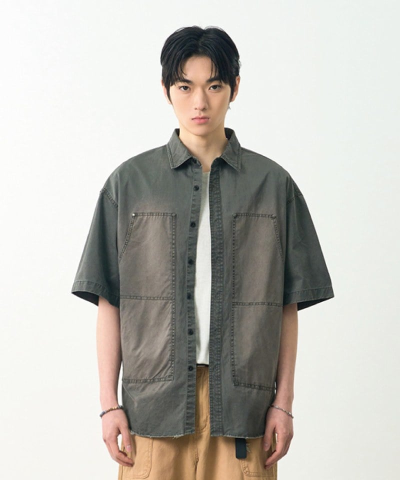 雙口袋襯衫 DOUBLE KNEE PATCH HALF WORK SHIRT