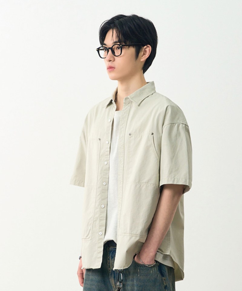雙口袋襯衫 DOUBLE KNEE PATCH HALF WORK SHIRT