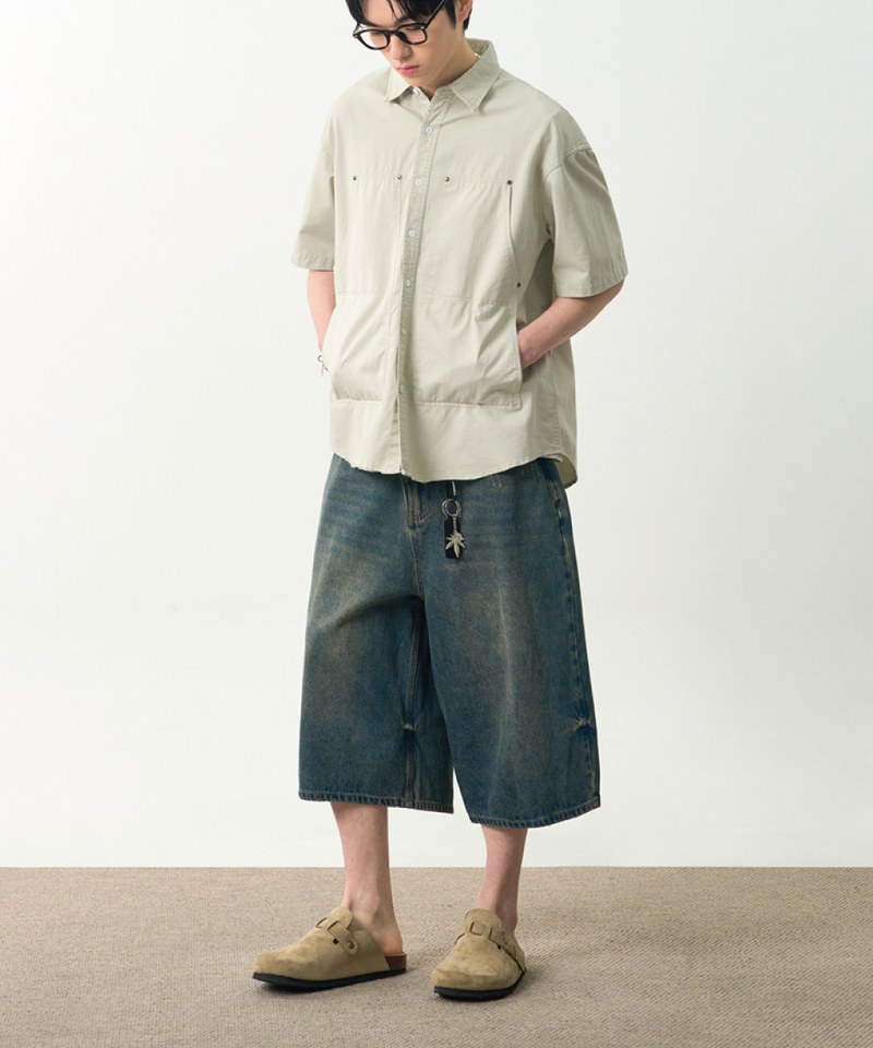 雙口袋襯衫 DOUBLE KNEE PATCH HALF WORK SHIRT