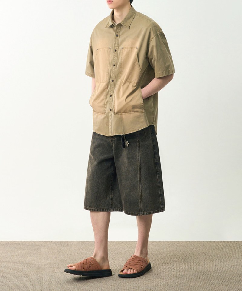 雙口袋襯衫 DOUBLE KNEE PATCH HALF WORK SHIRT