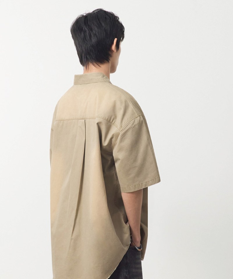 水洗短袖襯衫 FADE-WASHED COTTON HALF SHIRT