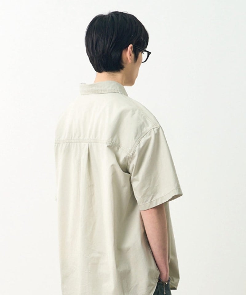 水洗貼花襯衫 CUT-OFF APPLIQUE FADE WASHING HALF SHIRT
