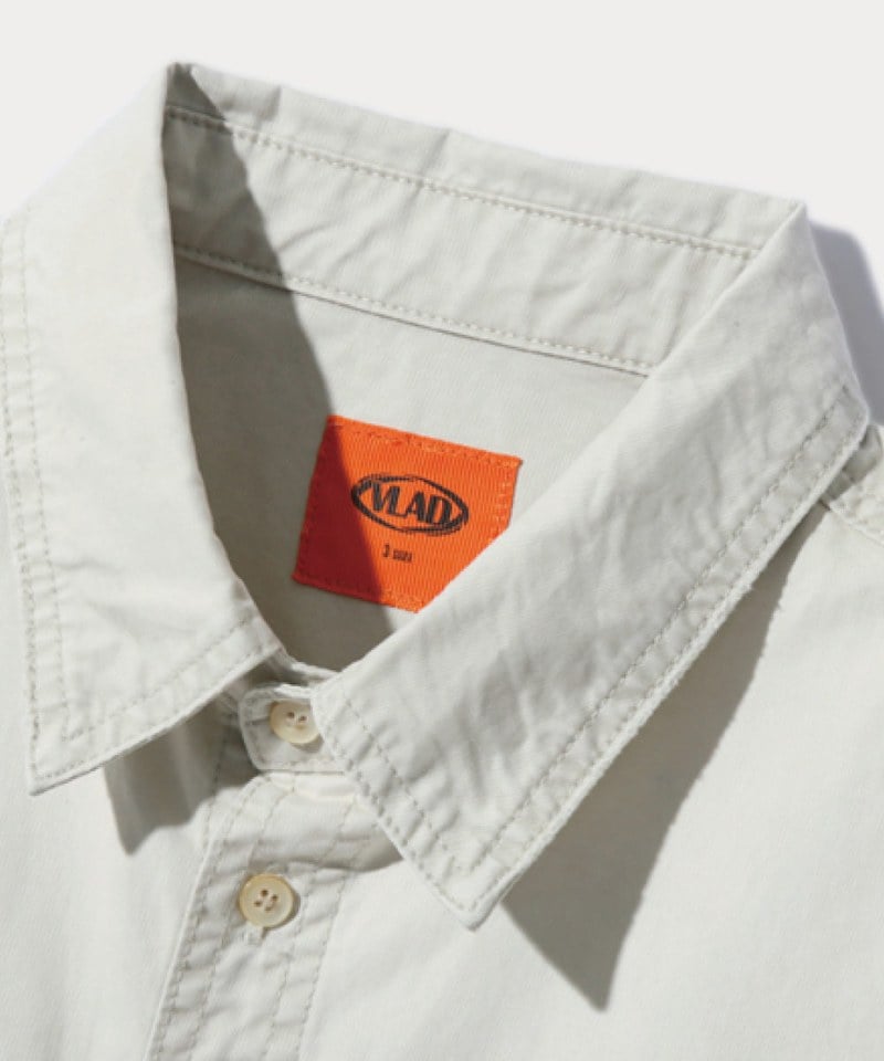 水洗貼花襯衫 CUT-OFF APPLIQUE FADE WASHING HALF SHIRT