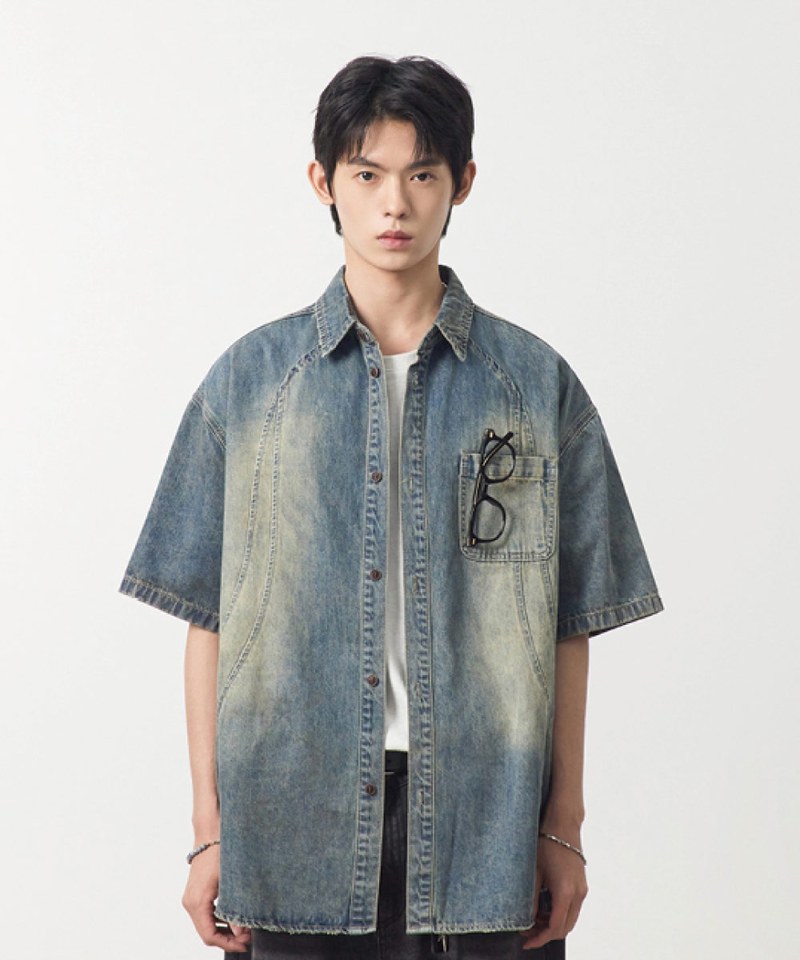 牛仔襯衫 DENIM HALF SHIRT