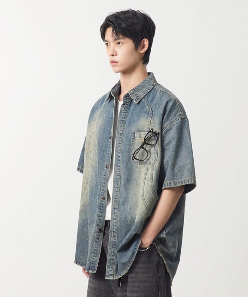 牛仔襯衫 DENIM HALF SHIRT