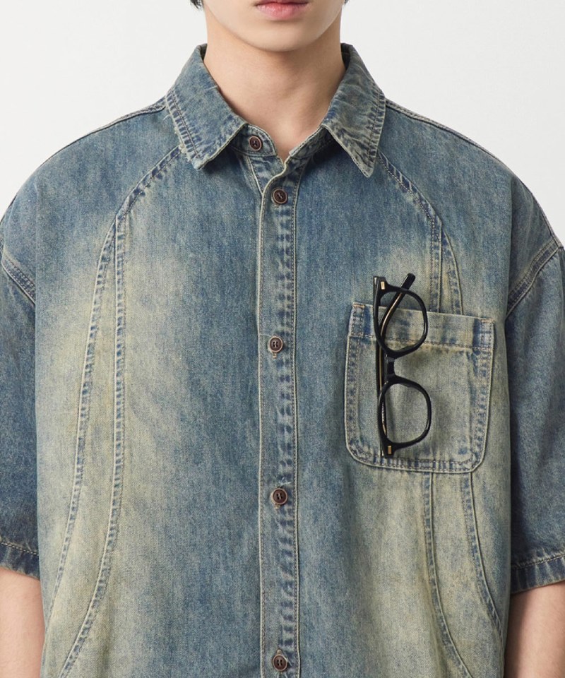 牛仔襯衫 DENIM HALF SHIRT