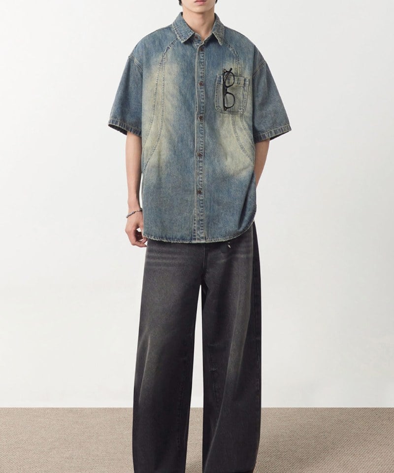 牛仔襯衫 DENIM HALF SHIRT