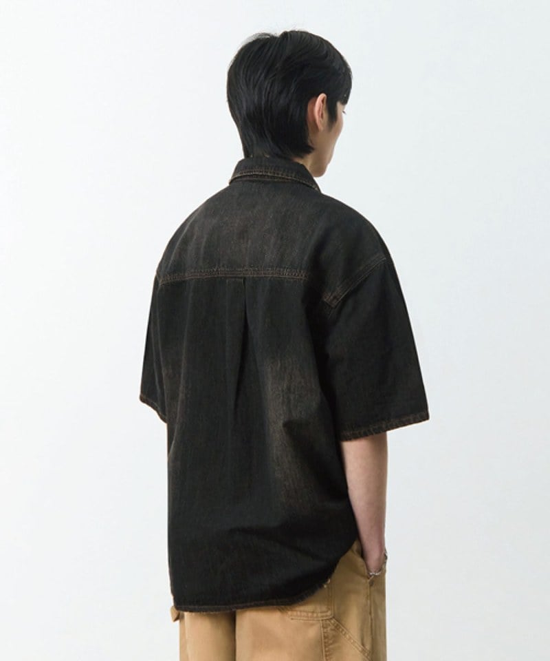 雙口袋牛仔襯衫 DOUBLE KNEE DENIM HALF SHIRT