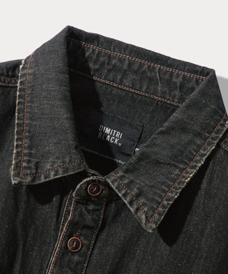 雙口袋牛仔襯衫 DOUBLE KNEE DENIM HALF SHIRT