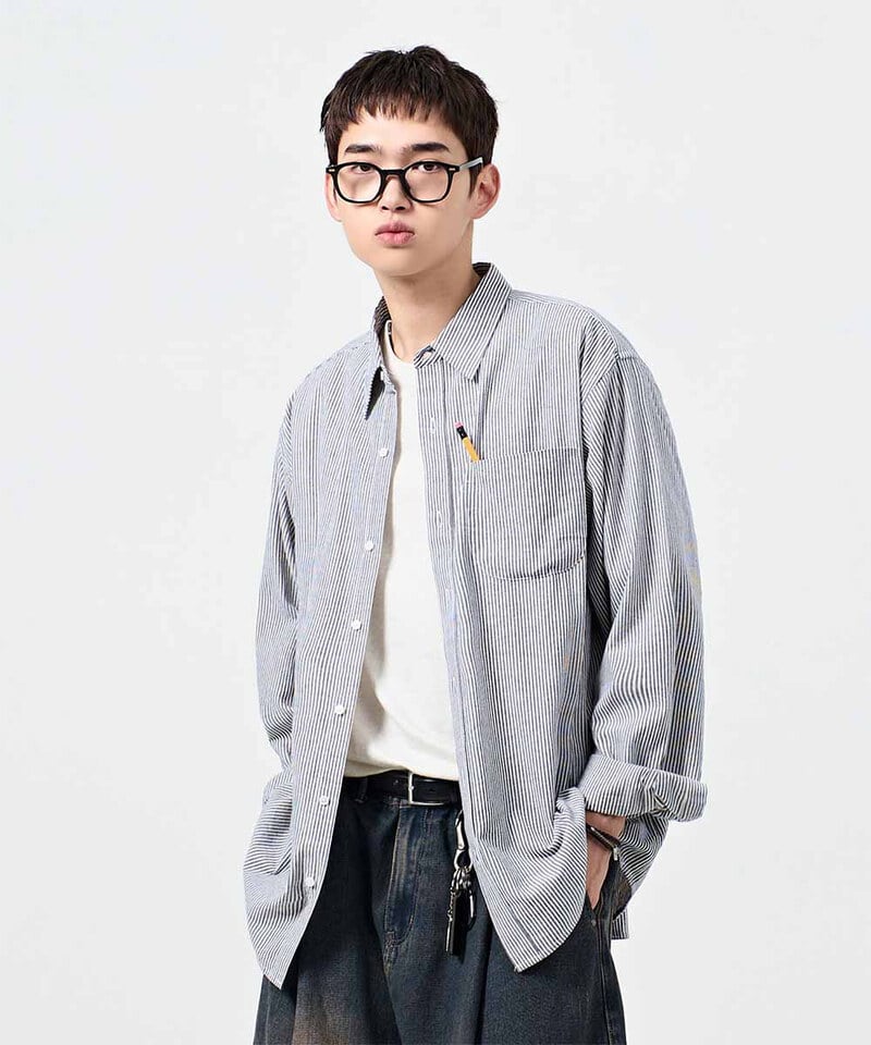 DMB0246-252 寬版襯衫 ESSENTIAL All-Sunday POCKET SHIRT