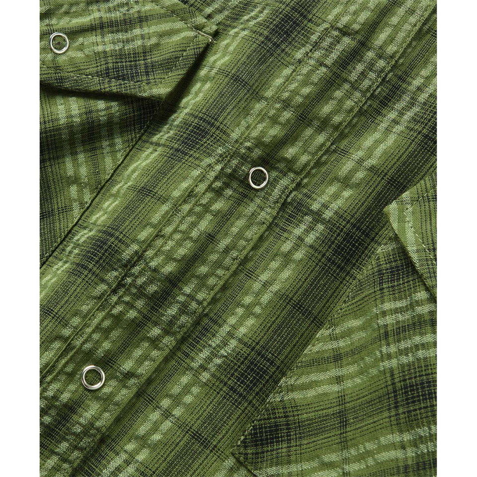 DMB0247-252 口袋格紋襯衫 ASI WRINKLE CHECK WESTERN SHIRT