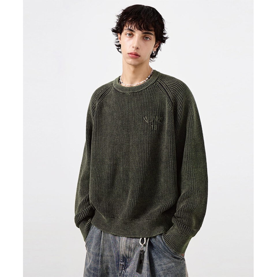 DMB0310-252 圓領針織上衣 VLAD PIGMENT RAGLAN HACHI ROUND KNIT