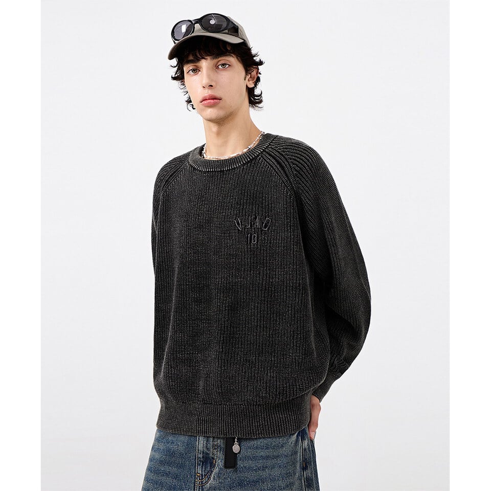 圓領針織上衣 VLAD PIGMENT RAGLAN HACHI ROUND KNIT