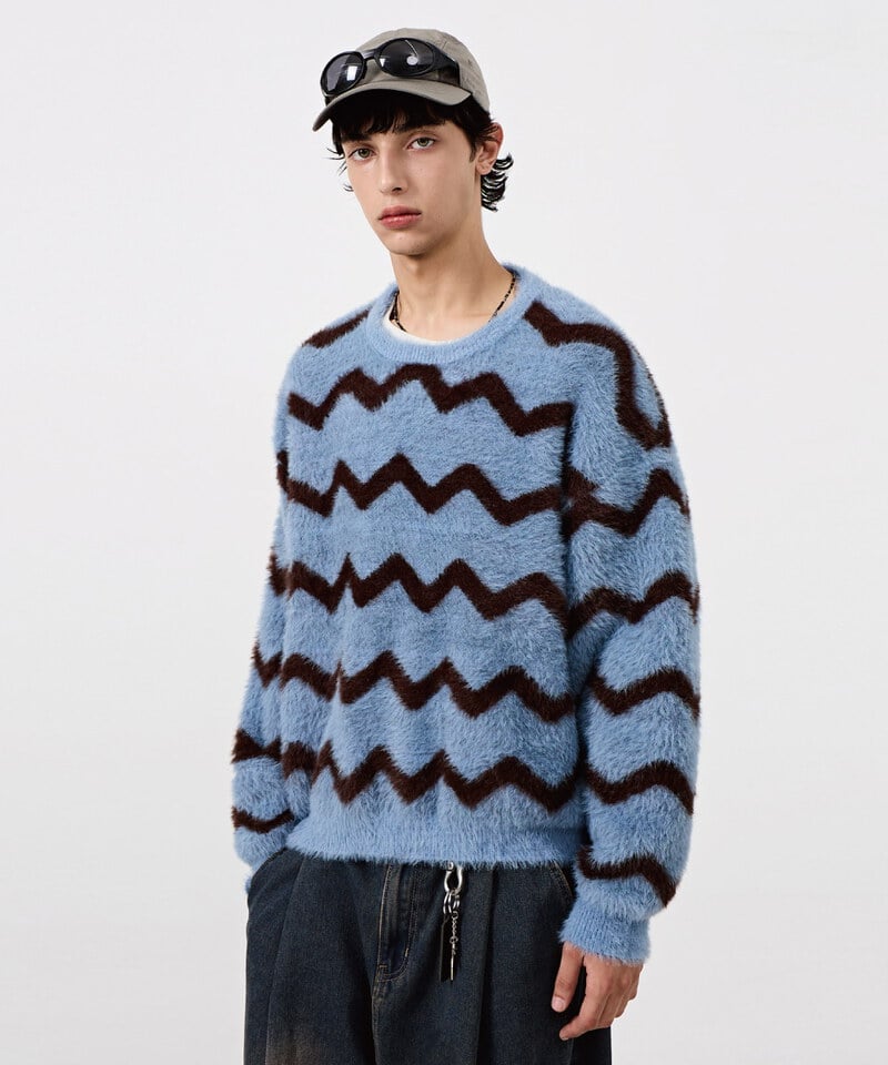 DMB0312-252 針織上衣 ESSENTIAL HAIRY ROUND KNIT WAVE