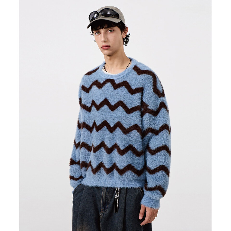 DMB0312-252 針織上衣 ESSENTIAL HAIRY ROUND KNIT WAVE