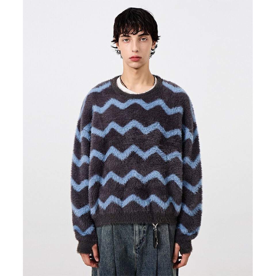 DMB0312-252 針織上衣 ESSENTIAL HAIRY ROUND KNIT WAVE