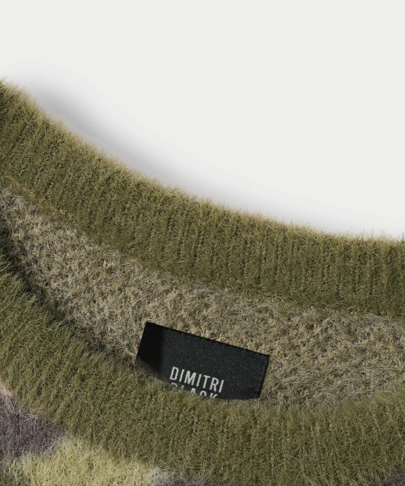 DMB0313-252 迷彩針織上衣 ESSENTIAL HAIRY ROUND KNIT