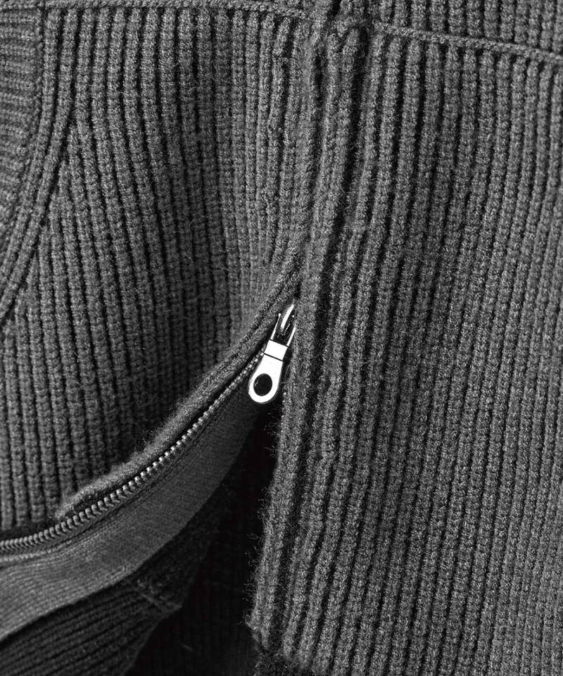 DMB0314-252 針織連帽外套 VLAD RIBBED TWO-TONE KNIT HOODED ZIP-UP