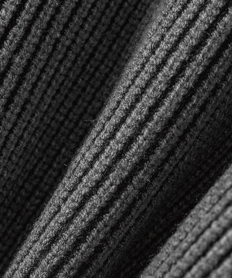 DMB0314-252 針織連帽外套 VLAD RIBBED TWO-TONE KNIT HOODED ZIP-UP