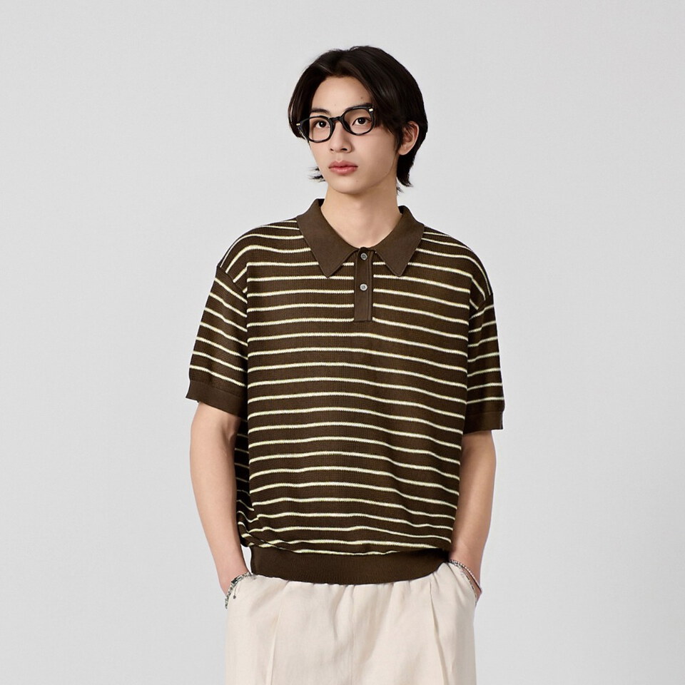 DMB0316-261 條紋針織衫 EVERYONE'S SUMMER WOOL HALF KNIT STRIPE