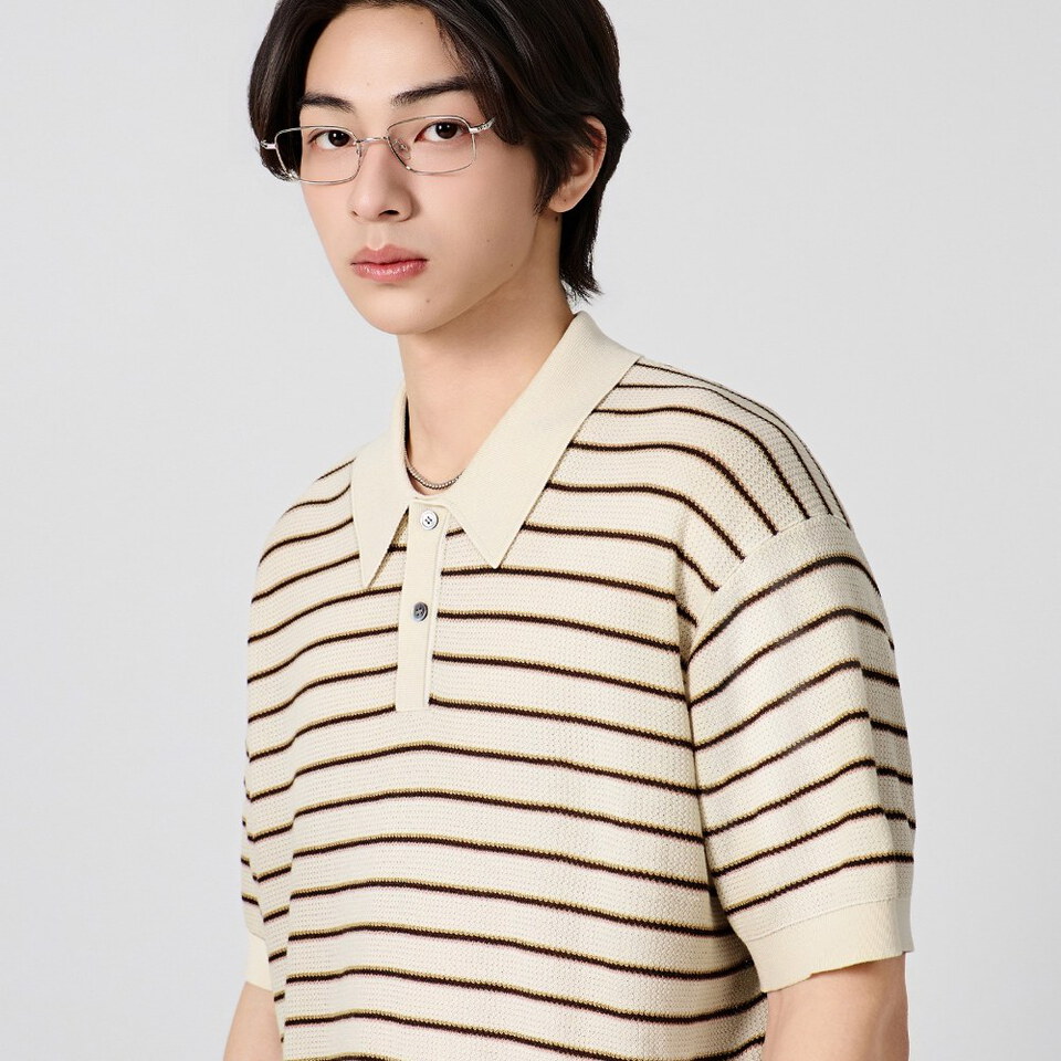 條紋針織衫 EVERYONE'S SUMMER WOOL HALF KNIT STRIPE
