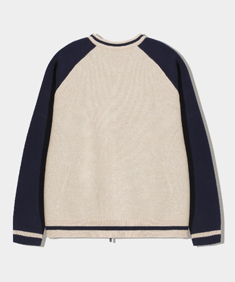 DMB0606-242 拉鍊針織衫 2WAY RAGLAN ARTWORK ZIP-UP KNIT