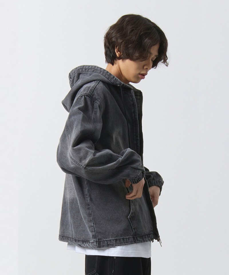 DMB1122-251 連帽牛仔外套 OVERSIZED BIO WASHING DENIM HOODY ZIP-UP