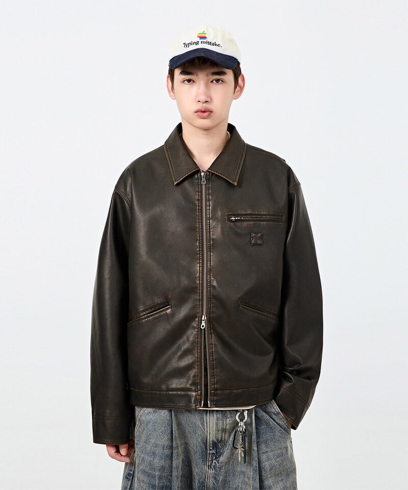 DMB1125-252 仿皮革工裝外套 FAUX LEATHER DETROIT WORK JACKET