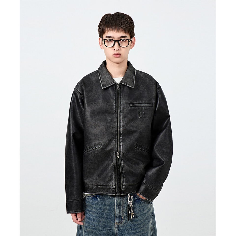 DMB1125-252 仿皮革工裝外套 FAUX LEATHER DETROIT WORK JACKET