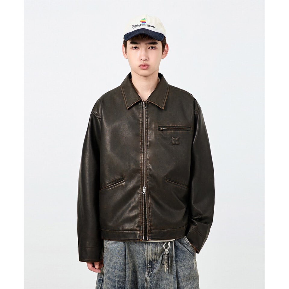 DMB1125-252 仿皮革工裝外套 FAUX LEATHER DETROIT WORK JACKET